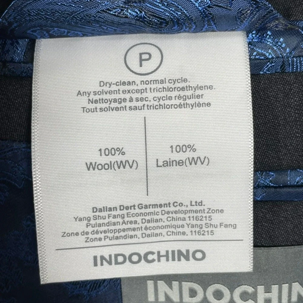 Indochino Blazer Mens 48 Gray Professional Wool Paisley Lining Sports Coat‎